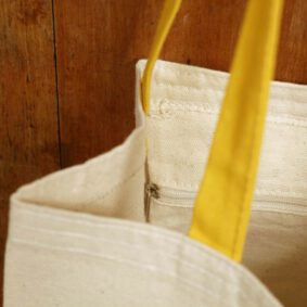 Pamut táska - Sárga szíj